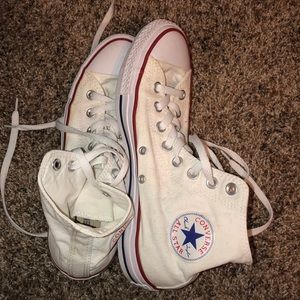 White Converse High Tops